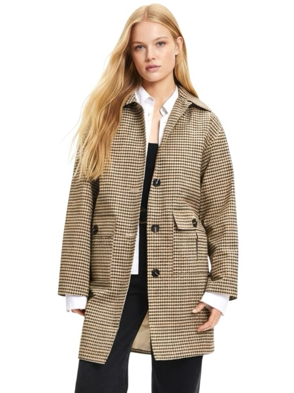 Urban Outfitters Mac Check Houndstooth Coat